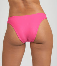 The Ribbed Plunge Bralette & Cheeky Swim Bundle: Magenta