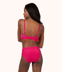 The Smooth Lace Busty Bralette: Magenta