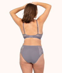 The Smooth Lace Busty Bralette: Smoke