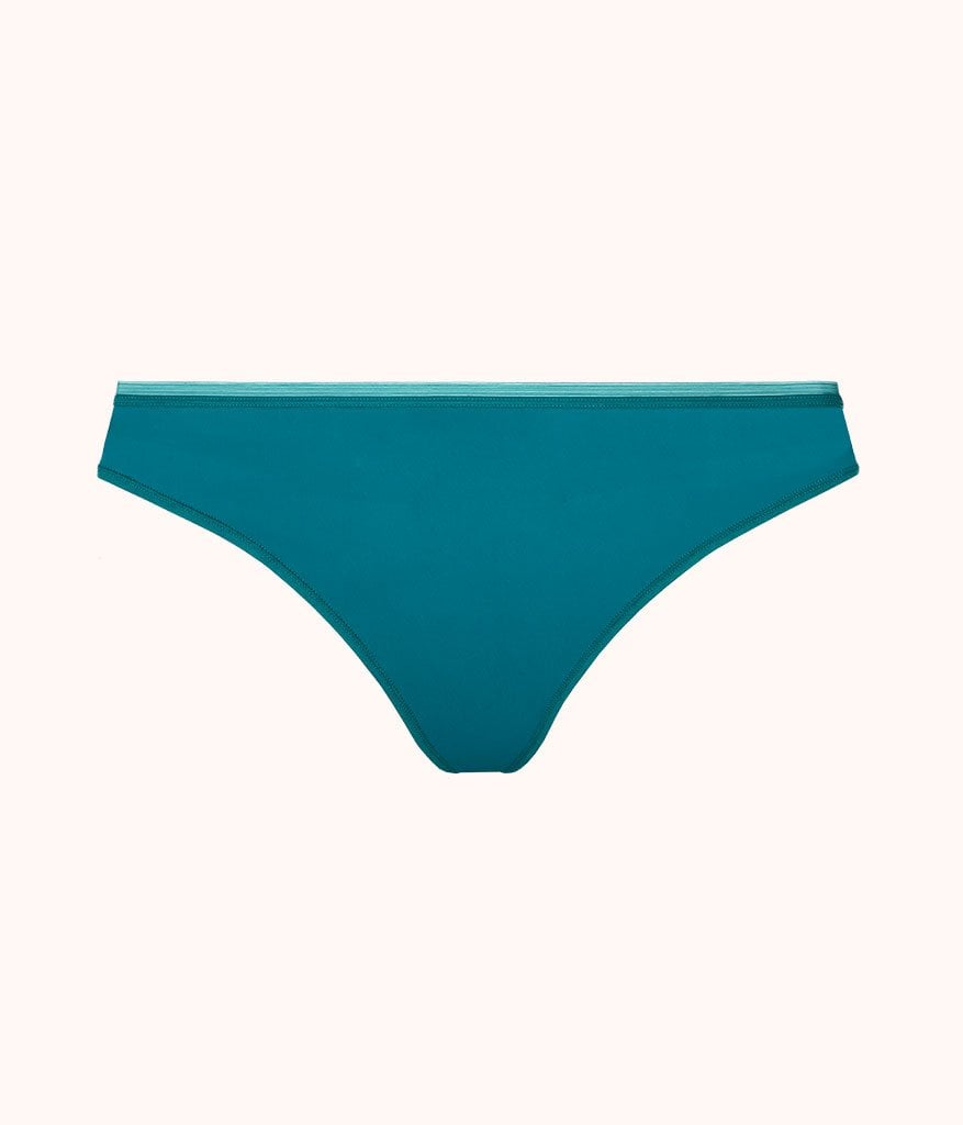 The No Show Thong: Rich Teal