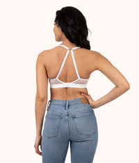 The Crochet Lace Deep V No-Wire Push-Up: Fresh White