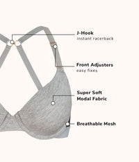 The All-Day T-Shirt Bra: Heather Gray