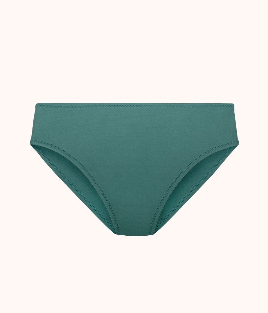 The Swim High Waist Bikini Bottom: Harbor Green