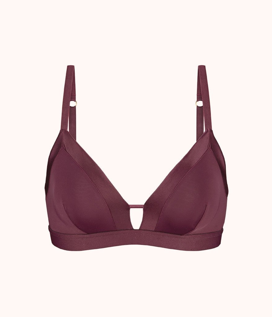 The Luxe Trim Bralette: Plum | LIVELY