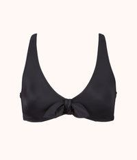 The Swim Plunge Bralette: Jet Black