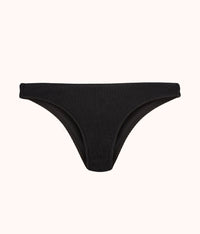 The Swim Ribbed Cheeky Bottom: Jet Black