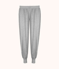 The Ribbed Jogger: Heather Gray
