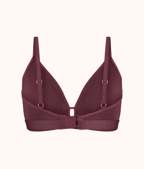 The Luxe Trim Busty Bralette: Plum | LIVELY