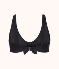 The Swim Plunge Bralette: Jet Black