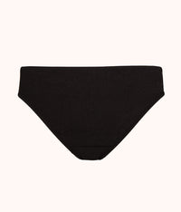 The Swim Ribbed High Waist Bikini Bottom: Jet Black