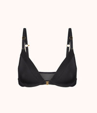 front close wireless bra: black