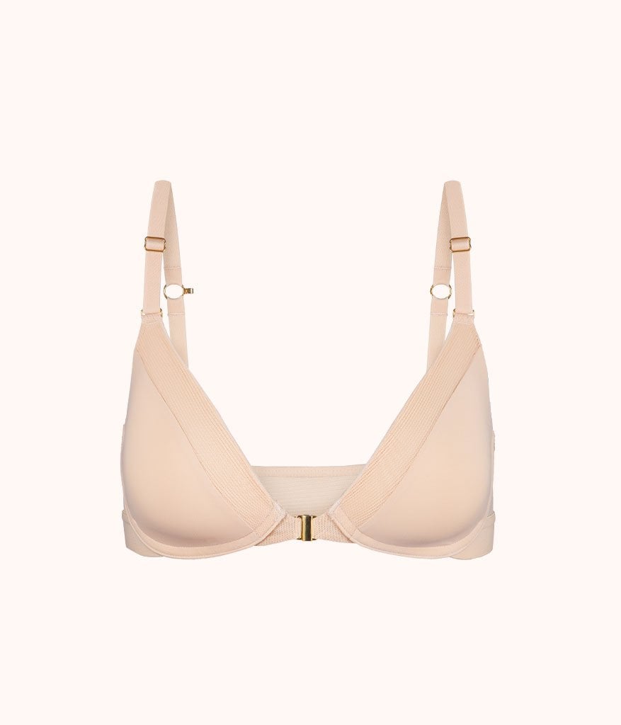 The Front Close No-Wire Bra: Toasted Almond