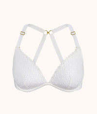 The Crochet Lace Deep V No-Wire Push-Up: Fresh White