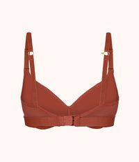 The Metallic Palm No-Wire Push-Up: Burnished Mahogany/Metallic Palm Print