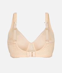 The Smooth Lace Minimizer Bra: Toasted Almond