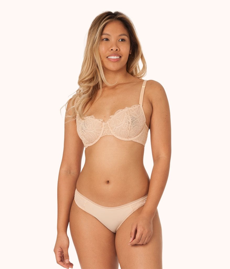 The Unlined Lace Bra: Toasted Almond