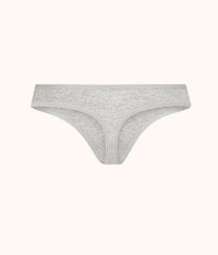 cotton thong heather gray