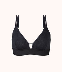 black deco mesh bralette