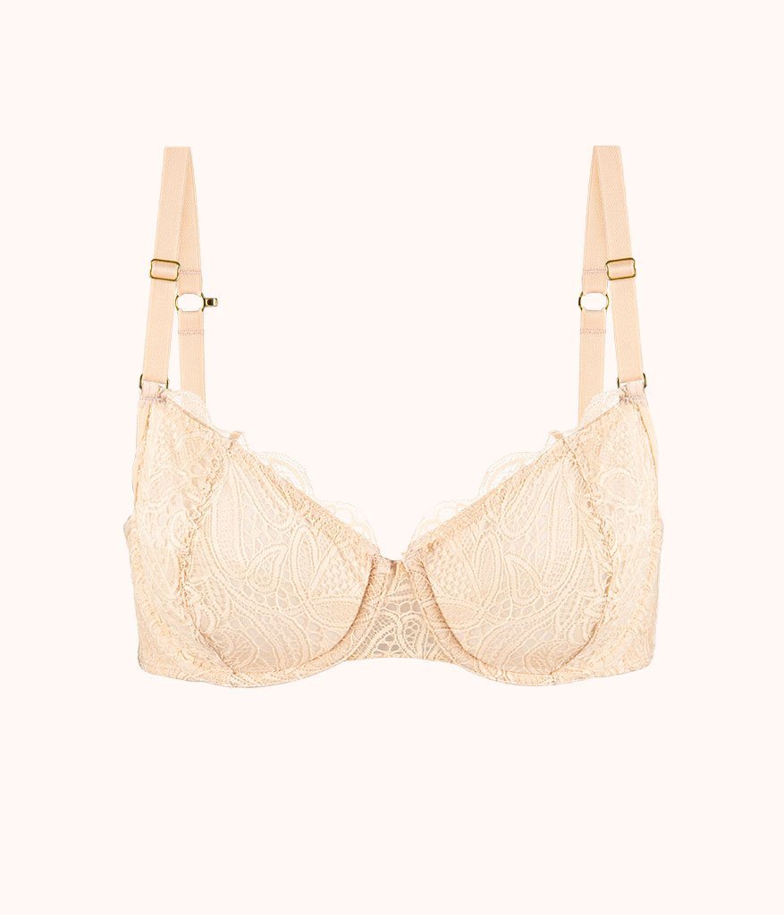 Unlined Lace Bra | Toasted Almond | LIVELY