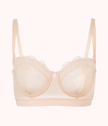 The Lace Strapless Bra - Toasted Almond | LIVELY