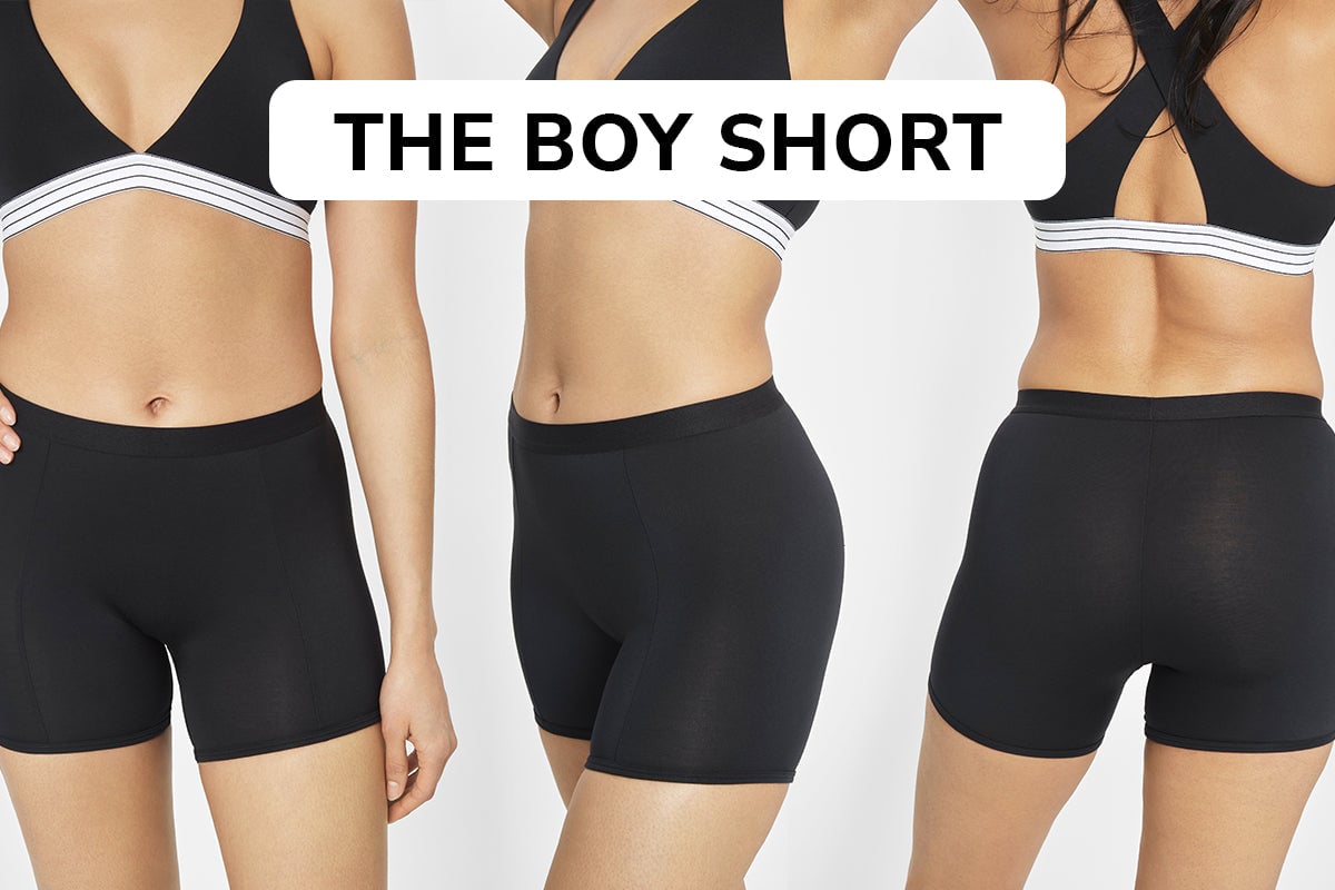 Jet Black All-Day Boy Shorts | LIVELY Boy Short Underwear